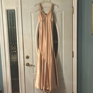 BARI JAY GOLD GOWN with sexy back train & sash